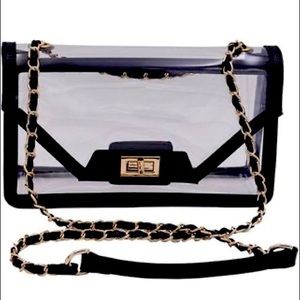 clear game day purse with coin pouch included